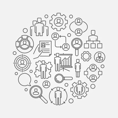 İllüstrasyon insan kaynakları anahat