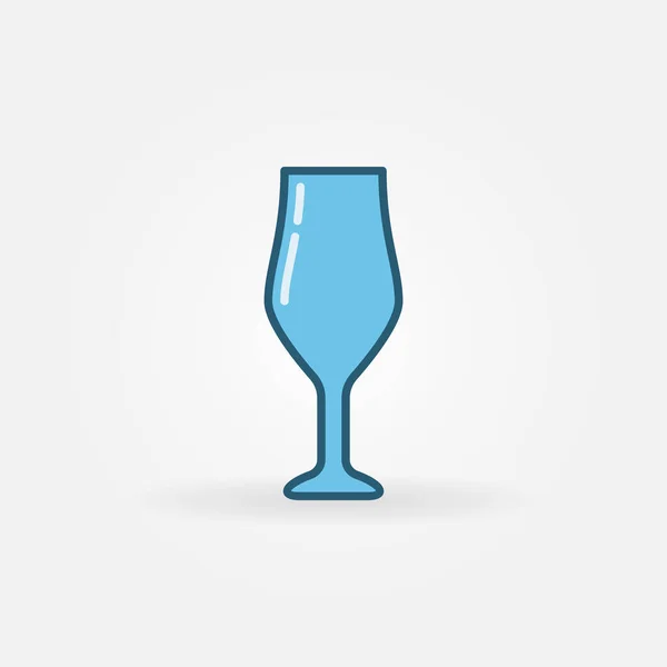 Vidro de vinho ícone vetor azul — Vetor de Stock