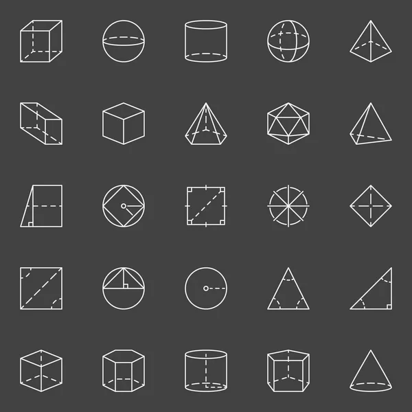 Iconos de formas geométricas — Vector de stock