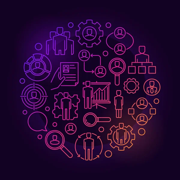 İnsan kaynakları parlak illüstrasyon