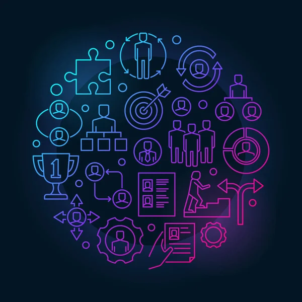 İstihdam ve işe alım renkli resimde