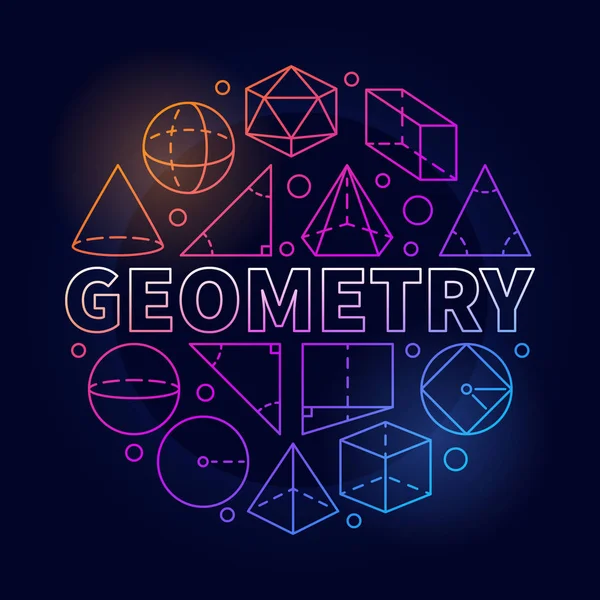 Geometrie runde bunte Illustration — Stockvektor