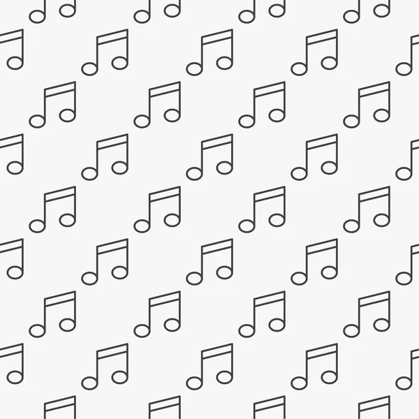 Note de musique motif minimal sans couture — Image vectorielle