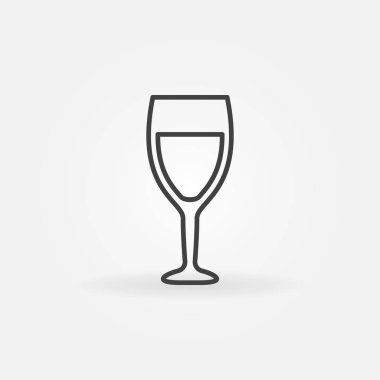 Şarap cam çizgisi simgesi
