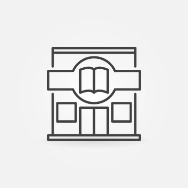 Kitapçı bina simgesini