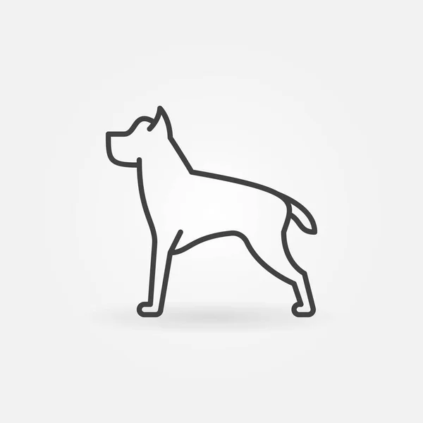 Dog line vector minimal icon — Stock Vector