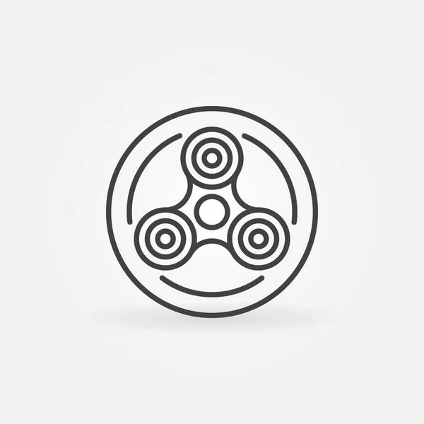 Fidget spinner en el icono del círculo — Vector de stock