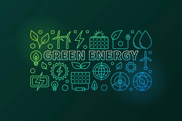 Banner vetorial de energia verde — Vetor de Stock