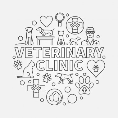 Hayvan hastalıklarıyla ilgili klinik yuvarlak şekil