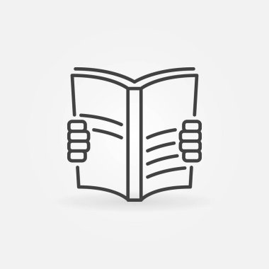 Simge vektör kitap okumak