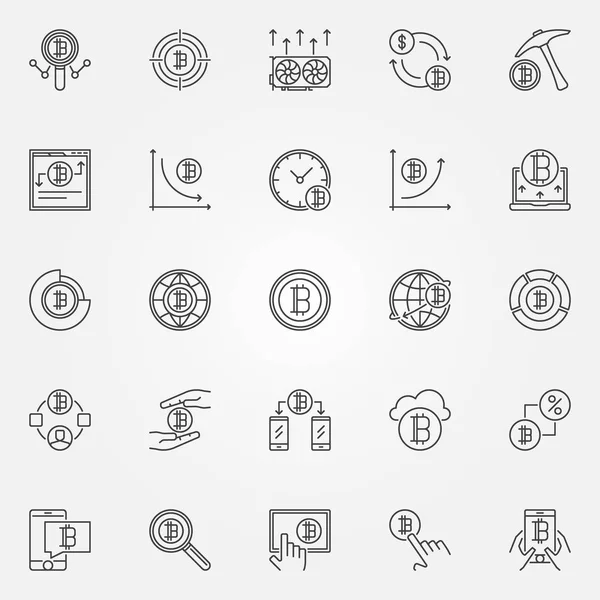 Conjunto de iconos criptomoneda. Vector criptomoneda concepto moderno — Archivo Imágenes Vectoriales