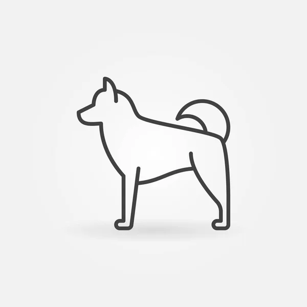 Cute dog linear concept icon — Stock Vector