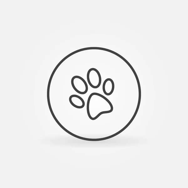 Dog paw in circle icon — Stock Vector