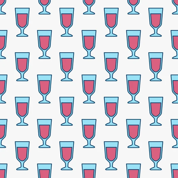 Barevné sklenice na červené víno vzor — Stockový vektor