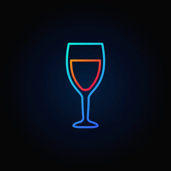 Vidro de vinho ícone colorido — Vetor de Stock