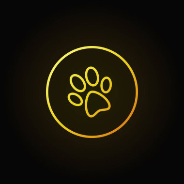 Köpek pençe baskı sarı simgesi