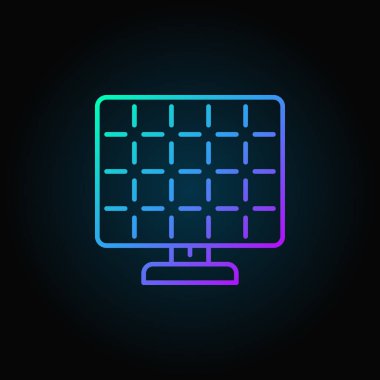 Vektör güneş paneli renkli simge