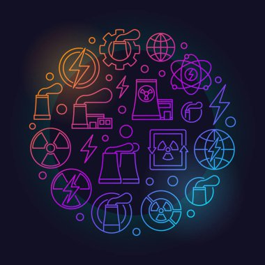 Nükleer enerji anahat renkli resimde