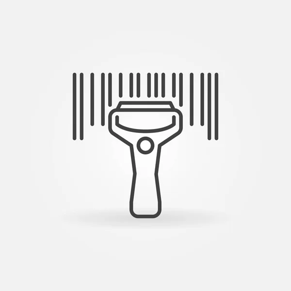 Barcode scanning lineaire pictogram. Vector Barcode scanner symbool in — Stockvector