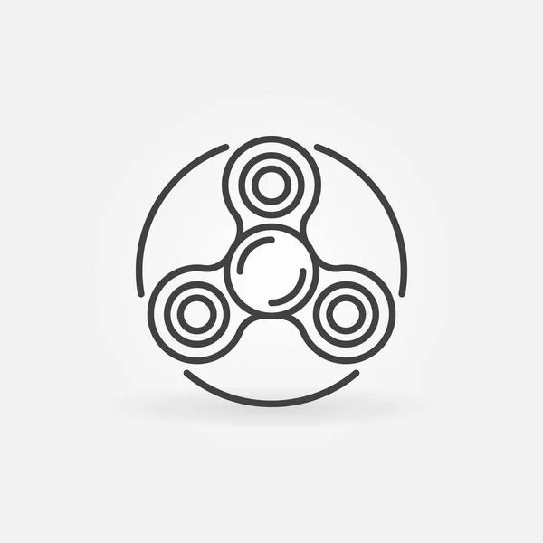 Spinner icono de línea delgada — Vector de stock