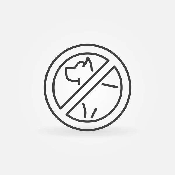 Icono de prohibición perro — Vector de stock