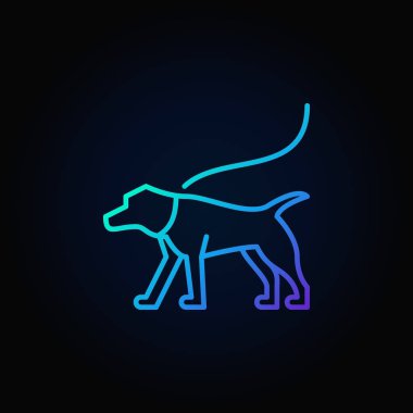 Mavi köpek kira kontratı vektör simgesine