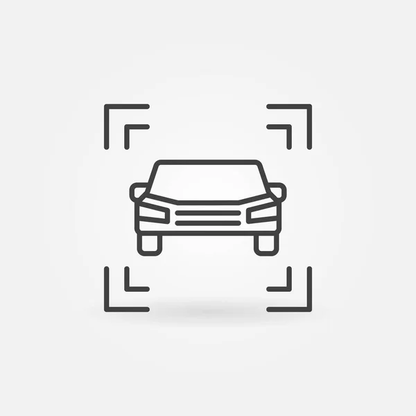 Vector car icon in thin line style — Stock Vector