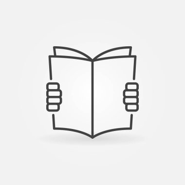 Kitap simgesini holding eller