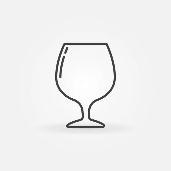 Icône linéaire en verre cognac — Image vectorielle