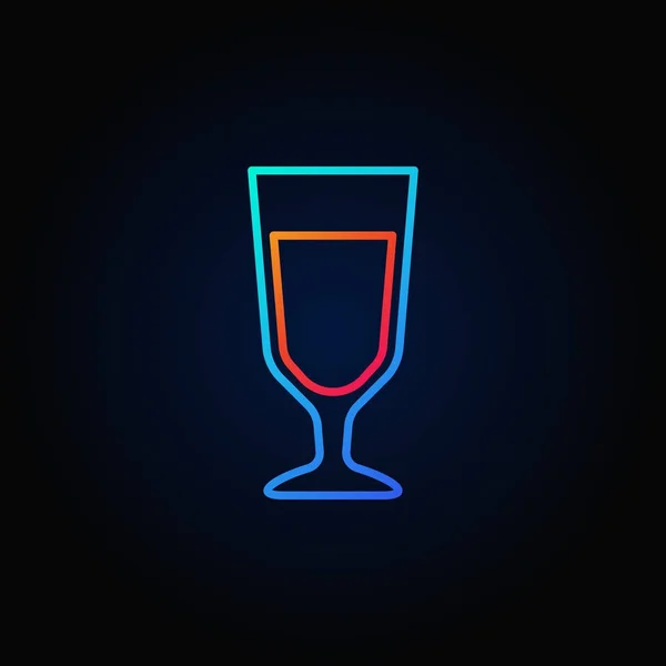 Ícone de vetor de vidro de vinho colorido — Vetor de Stock