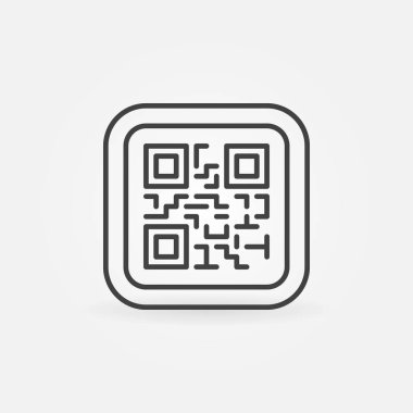 QR Code modern vektör simge veya simge