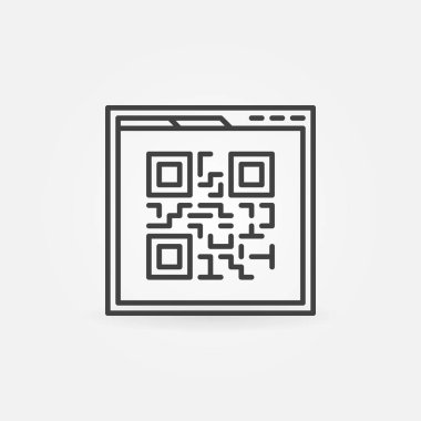 Web sayfası Qr code Vektör Lineer simgesi