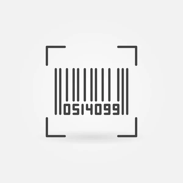 Barcode-Vektor-Konzept-Symbol im Thin-Line-Stil — Stockvektor