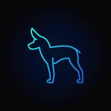 Sevimli küçük köpek mavi vektör simgesi