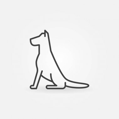 Oturma köpek satırı simgesi