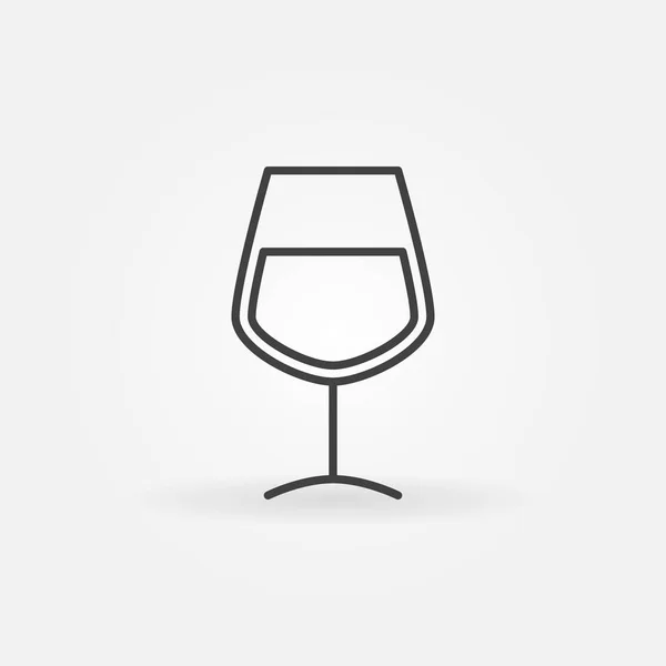 Glas vin minimal ikonen — Stock vektor