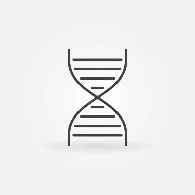 DNA sarmal vektör simgesi ince çizgi stili