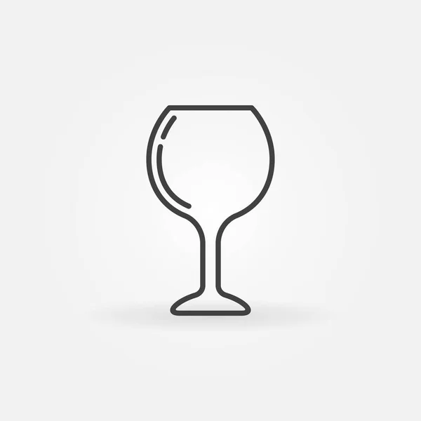 Wein Glas Vektor einfaches Symbol — Stockvektor