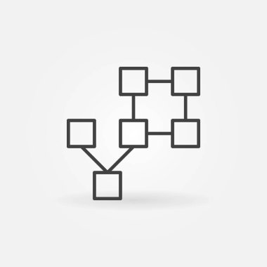 Blockchain teknoloji kavramı simge veya simge