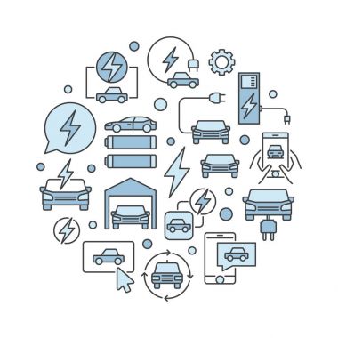 Yaratıcı elektrikli araç yuvarlak şekil