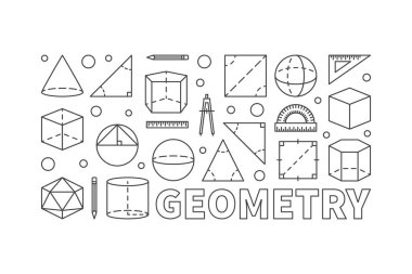 Geometri vektör kavramı çizgi yatay banner