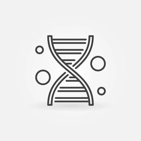 Иконка вектора ДНК в стиле тонкой линии — стоковый вектор