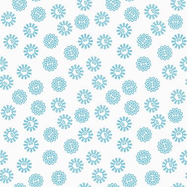 Zararlı mavi bakteri vektör seamless modeli