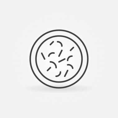 Bakteri yuvarlak line simgesini veya tasarım öğesi vektör