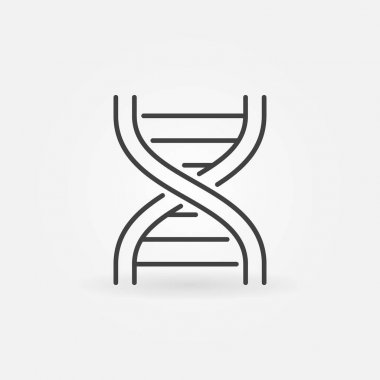 DNA iplikçik soyut simgesinde ince çizgi stili