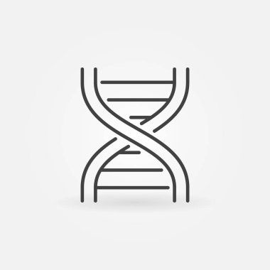 DNA iplikçik soyut simgesinde ince çizgi stili