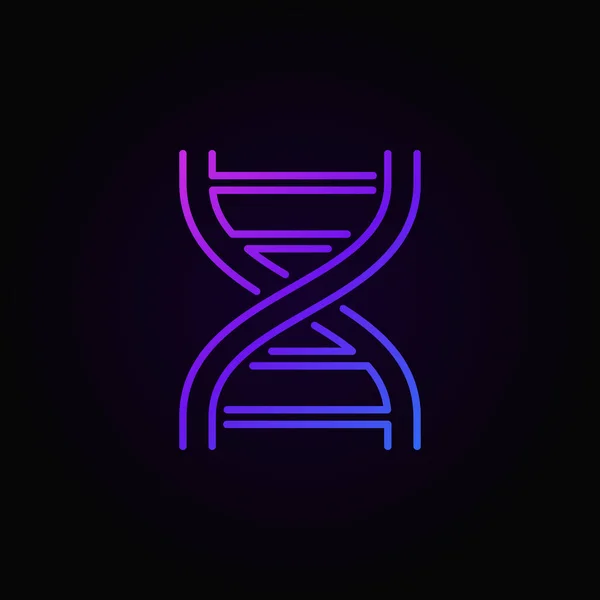 Doble hélice icono de colores. Símbolo de ADN del vector — Archivo Imágenes Vectoriales