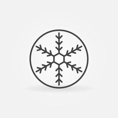 Kar tanesi daire vektör anahat simgesi
