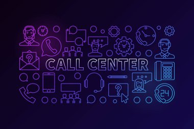 Merkezi renkli resimde - vektör modern afiş ara