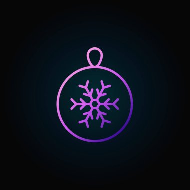 Noel top renkli vektör anahat simgesini veya tasarım öğesini